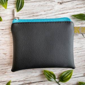 Mini-Portemonnaie aus Kunstleder / Schlüsselanhänger Tasche / Geldbörse mit Reißverschluss / Münzbörse / Marpoh Bild 1