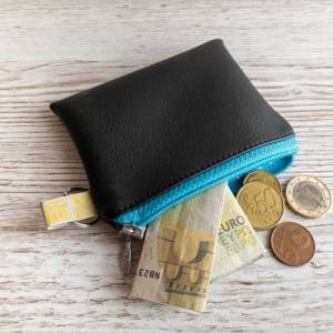 Mini-Portemonnaie aus Kunstleder / Schlüsselanhänger Tasche / Geldbörse mit Reißverschluss / Münzbörse / Marpoh Bild 7
