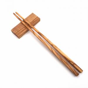 Sushi Essstäbchen Länge 23 cm inklusive Halter, Chopsticks, handgefertigt aus Olivenholz, Hochwertig, Geschenk. Bild 1