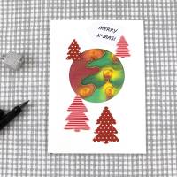 Weihnachtskarte **Lichterglanz2** von ZWEIFARBIG Einzelstück XMAS Bild 1