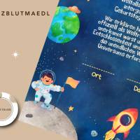 Urkunde als Mitgebsel für den Kindergeburtstag | Geschenktüte für Kinder | Rakete | Weltall | Weltraumparty Bild 8