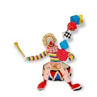 Moderne Skulptur Pop Art "Clown jongliert auf Trommel" Schreibtisch Dekoration Bild 1
