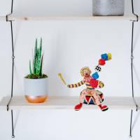 Moderne Skulptur Pop Art "Clown jongliert auf Trommel" Schreibtisch Dekoration Bild 7
