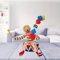 Moderne Skulptur Pop Art "Clown jongliert auf Trommel" Schreibtisch Dekoration Bild 8