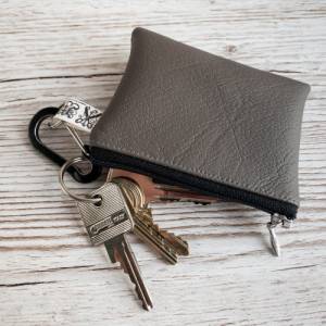 Mini-Portemonnaie aus Kunstleder / Schlüsselanhänger Tasche / Geldbörse mit Reißverschluss / Münzbörse / Marpoh Bild 3