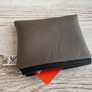 Mini-Portemonnaie aus Kunstleder / Schlüsselanhänger Tasche / Geldbörse mit Reißverschluss / Münzbörse / Marpoh Bild 8