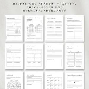Mein Journal als PDF Version in deutsch (A4 & A5) | 50 minimalistische Tagebuchseiten A4 | Zum ausdrucken oder digital a Bild 2