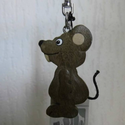 Schlüsselanhänger Maus zum Basteln / Dekorieren von Geschenken zum Thema Mäuse schenken , Natur erleben Gutschein