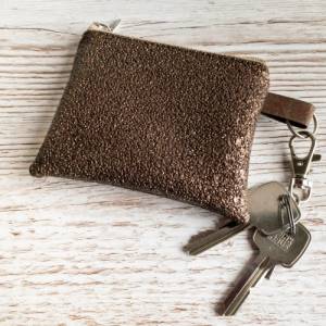 Mini-Portemonnaie aus Kunstleder / Schlüsselanhänger Tasche / Geldbörse mit Reißverschluss / Münzbörse / Marpoh Bild 8