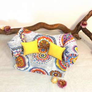Frühlingshafter Baumwollüberzug für eine Taschentücherbox, Taschentüchersofa mit Manalas, Bild 4
