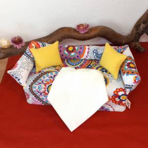 Frühlingshafter Baumwollüberzug für eine Taschentücherbox, Taschentüchersofa mit Manalas, Bild 6