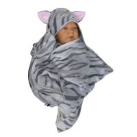 baby wrap kuscheliger schlafsack - strampelsack aus wellness fleece in sternenform Bild 5