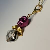 Außergewöhnlicher Schutzengel mit Totenkopf-Perle als Anhänger für deinen Schlüssel oder deine Tasche Bild 1