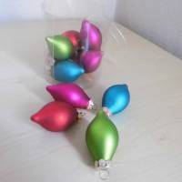 Weihnachtskugeln Baumschmuck in Olivenform Matt in verschiedenen Farben zum bemalen oder beschriften oder so aufhängen Bild 1