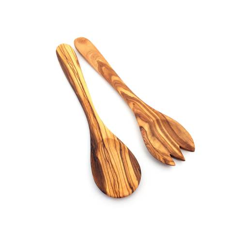 Medina Mood Salatbesteck 2er Set Olivenholz - Handgemacht