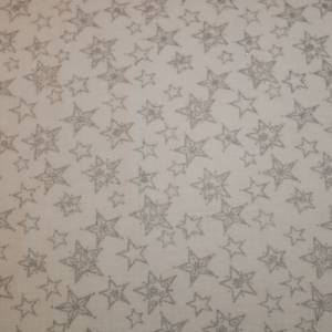 12,50 EUR/m Baumwollstoff Sterne silber auf weiß Weihnachten Silberdruck Webware 100% Baumwolle Bild 4