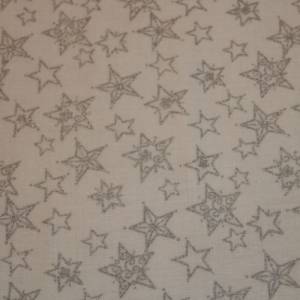 12,50 EUR/m Baumwollstoff Sterne silber auf weiß Weihnachten Silberdruck Webware 100% Baumwolle Bild 5