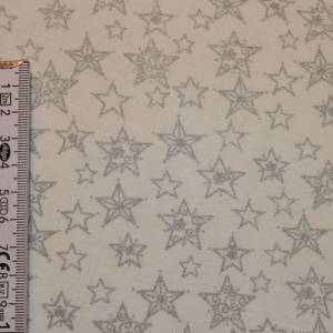12,50 EUR/m Baumwollstoff Sterne silber auf weiß Weihnachten Silberdruck Webware 100% Baumwolle Bild 6