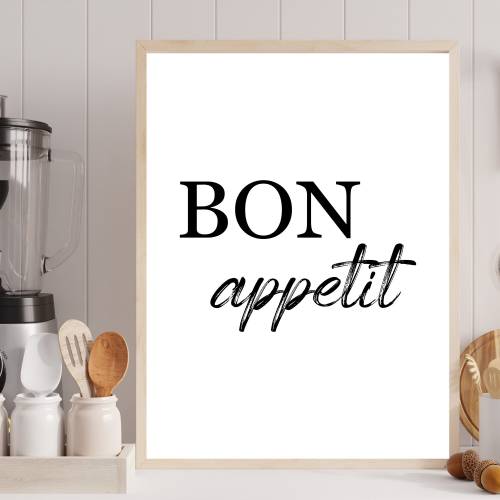 Poster BON APPETIT | Küche | Bon appetit | Home | Geschenk | Esszimmer | Familie | Kunstdruck | Digitaldruck | Guten App