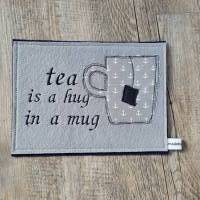 MugRug / Untersetzer / tea is a hug in a mug / Becher Bild 3