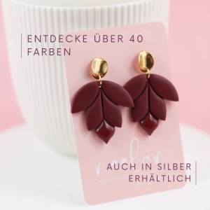 Boho Ohrringe - Blumen Hängeohrringe - Elegante Ohrringe für jeden Anlass - Ohrringe mit Lotusblüte - in über 40 Farben Bild 1
