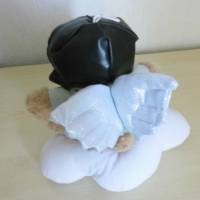 Bär - Teddybär auf der Wolke als Schutzengel mit Fliegermütze für ein Geldgeschenk zum Pilotenschein oder die Flugreise Bild 3