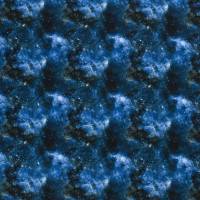 Stoff Baumwolle Sweatshirtstoff mit Galaxy Weltraum All Space Sterne Design blau weiß schwarz Kinderstoff Kleiderstoff Bild 2