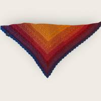Dreieckstuch Lavafluss Stola/ Schal/ Halstuch/  Halswärmer mit Farbverlauf Bild 4