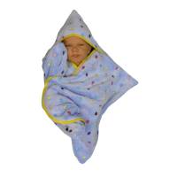 baby wrap kuscheliger schlafsack - strampelsack aus wellness fleece in sternenform Bild 7