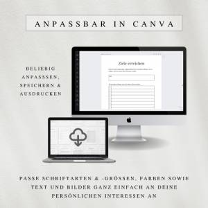 Zieleplaner als PDF Version in Deutsch (A4 & A5) | 50 minimalistische Planerseiten zum ausdrucken oder digital nutzbar a Bild 6