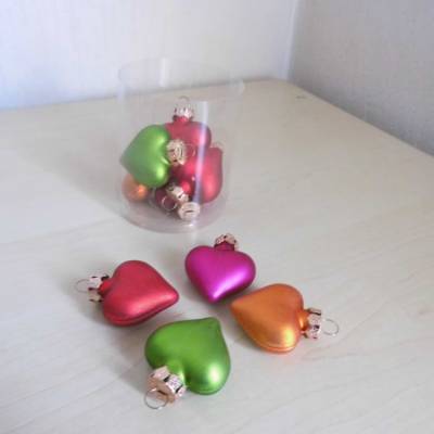 Weihnachtskugeln Baumschmuck in Herzform Matt in verschiedenen Farben zum bemalen oder beschriften oder so aufhängen