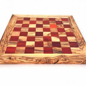 Schachspiel gerade Kante Größe wählbar ohne Schachfiguren Brett für Schach Schachspiel handgefertigt aus Olivenholz Bild 2