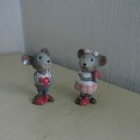 Figur Mädchen Junge verliebte Maus zum basteln oder dekorieren oder Gutscheine herstellen - zum Geburtstag Bild 1