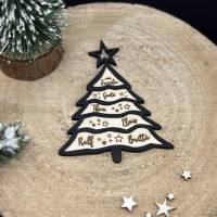Weihnachtsbaumanhänger für die Familie in 3D-Optik, Holzanhänger, Weihnachten, Weihnachtsgeschenk Bild 1