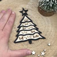 Weihnachtsbaumanhänger für die Familie in 3D-Optik, Holzanhänger, Weihnachten, Weihnachtsgeschenk Bild 2