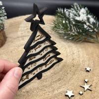 Weihnachtsbaumanhänger für die Familie in 3D-Optik, Holzanhänger, Weihnachten, Weihnachtsgeschenk Bild 3