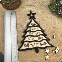 Weihnachtsbaumanhänger für die Familie in 3D-Optik, Holzanhänger, Weihnachten, Weihnachtsgeschenk Bild 5