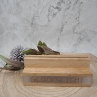 Lichterbox / Leuchtbox mit Spruch und Fotohalter / Glückslicht Bild 4