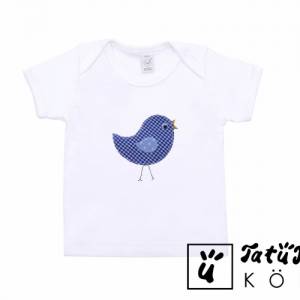 T-Shirt Piepmatz Baby bio und fair , Shirt Vogel , Shirt Mädchen , Kinder , Kind , Spatz weiß weiss Bild 2