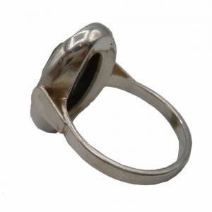 835 Silber Art Deco Turmalin Ring Pforzheim um 1920 RG 55 Bild 3
