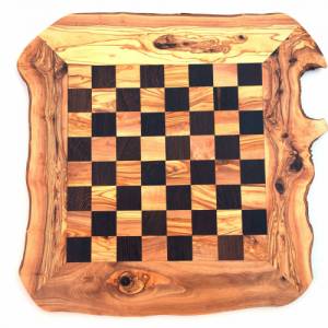 Schachspiel rustikal, Schachbrett Gr. wählbar M/L/XL ohne Schachfiguren Schachspiel handgemacht aus Olivenholz & Wenge Bild 4