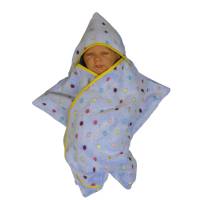 baby wrap kuscheliger schlafsack - strampelsack aus wellness fleece in sternenform Bild 2