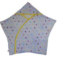 baby wrap kuscheliger schlafsack - strampelsack aus wellness fleece in sternenform Bild 3