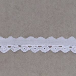 1,95 EUR/Meter Weißes Spitzenband, Festonspitze, Baumwollspitze, 2,5 cm breit Wäschespitze Weiß Bild 4