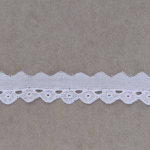 1,95 EUR/Meter Weißes Spitzenband, Festonspitze, Baumwollspitze, 2,5 cm breit Wäschespitze Weiß Bild 6