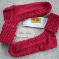 Socken für Damen, Größe 36 / 37, rot tomatenrot Bild 1