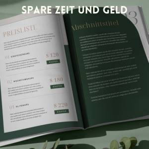 Coaching Workbook Vorlage Fiona, 70+ anpassbare Seiten in Canva in deutsch, einheitliche Design Vorlagen für Coaches, Le Bild 4
