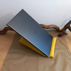 Sitzsack für Laptop, Handys oder als Buchstütze in gelb, Sitzkissen für Ebook-Reader und Tablet, stabile und weiche Deko Bild 4