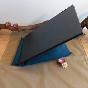 Sitzsack für Laptop, Handys oder als Buchstütze in blau, Sitzkissen für Ebook-Reader und Tablet, stabile und weiche Deko Bild 5