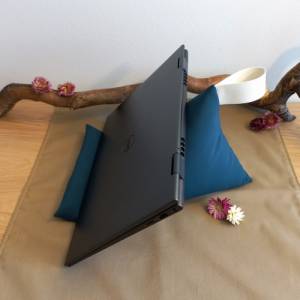Sitzsack für Laptop, Handys oder als Buchstütze in blau, Sitzkissen für Ebook-Reader und Tablet, stabile und weiche Deko Bild 6
